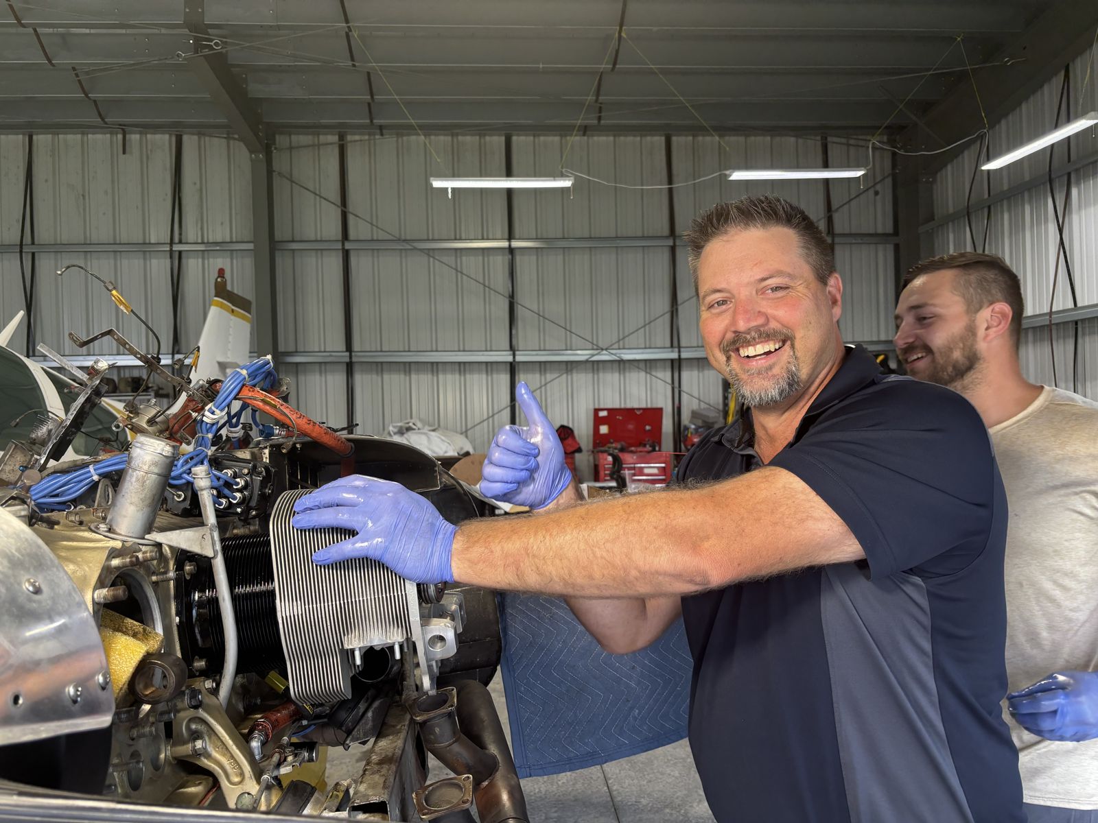 Hands-on piston engine work in the Lift Enterprises hangar