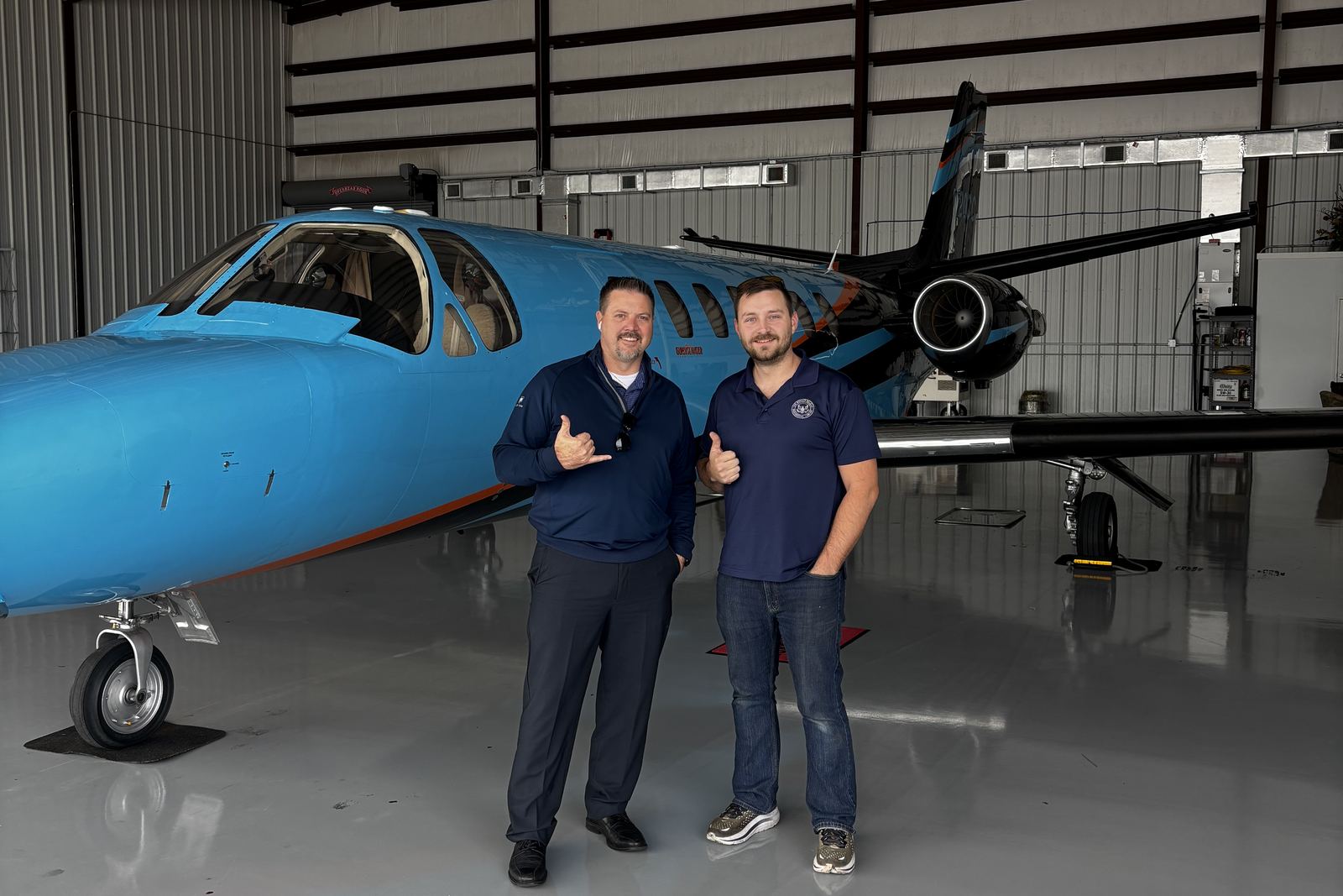 Lift Enterprises team with a Cessna Citation in the hangar